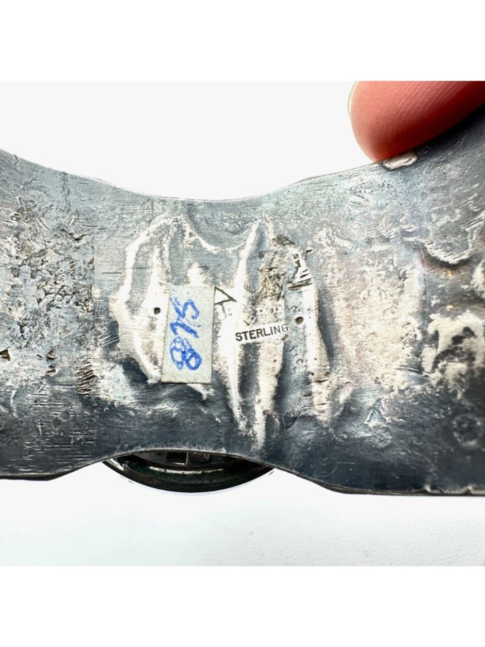 Native American Watch Cuff Bracelet Peyote Bird Inlay Turquoise Sterling Silver - Picture 5 of 7